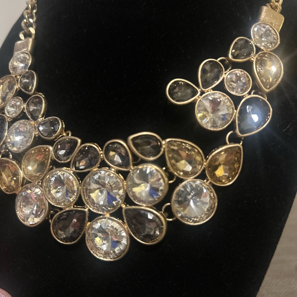 The Skyline Collection Elegant Gold and Silver Statement Necklace - Picture 8 of 8
